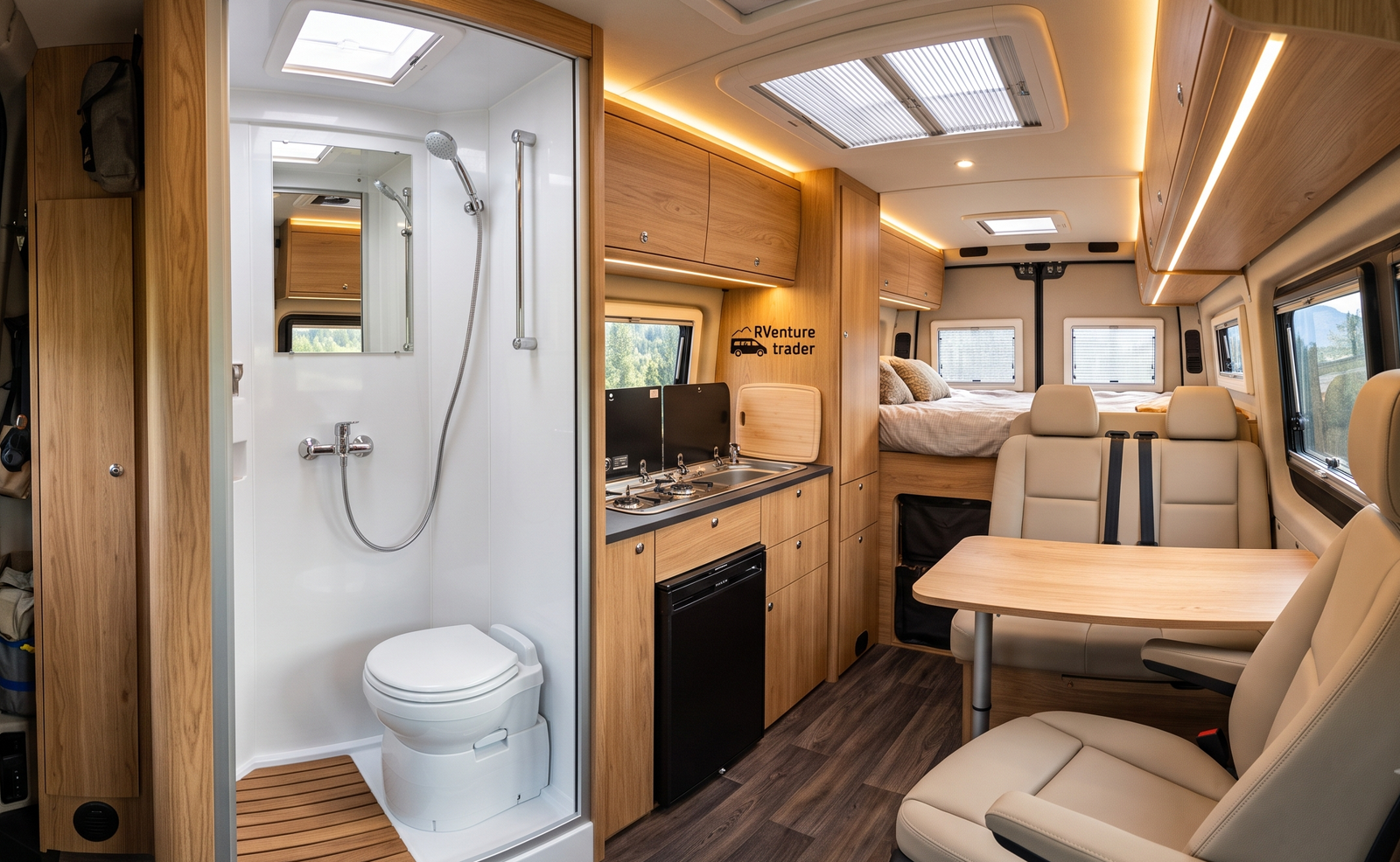 Campervan inbuild toilet