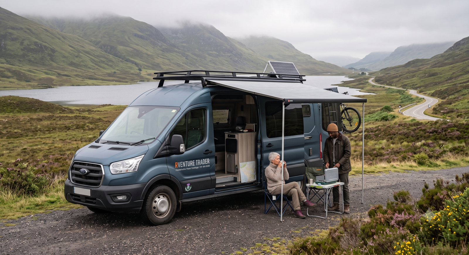 Long wheelbase Sprinter conversion set up for full-time van life