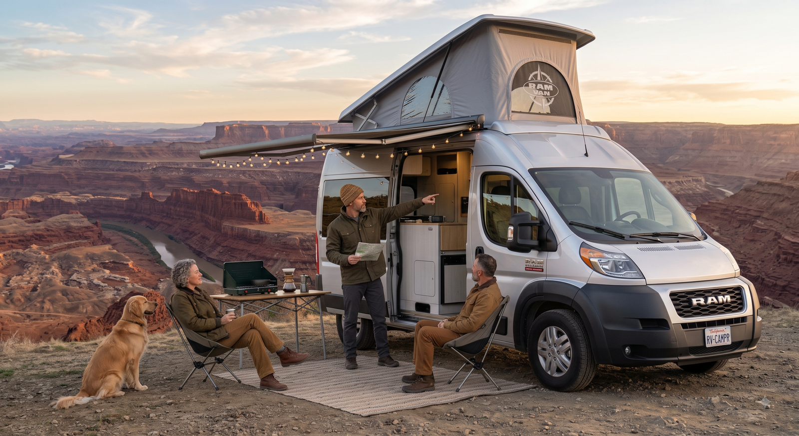 Ram ProMaster Pop top camper van