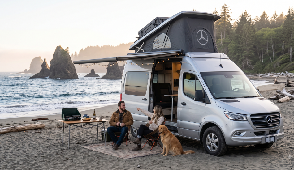 Mercedes Pop top camper van