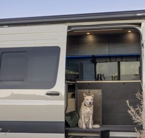 Moab tan adventure van campervan listing