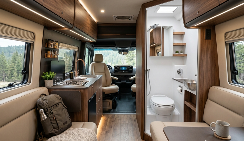 camper van inbuuild shower