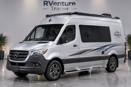 Mercedes camper van in RVenture Trader studio