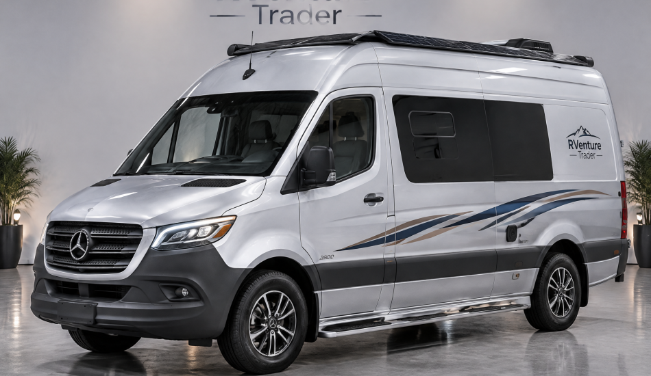 Mercedes camper van in RVenture Trader studio